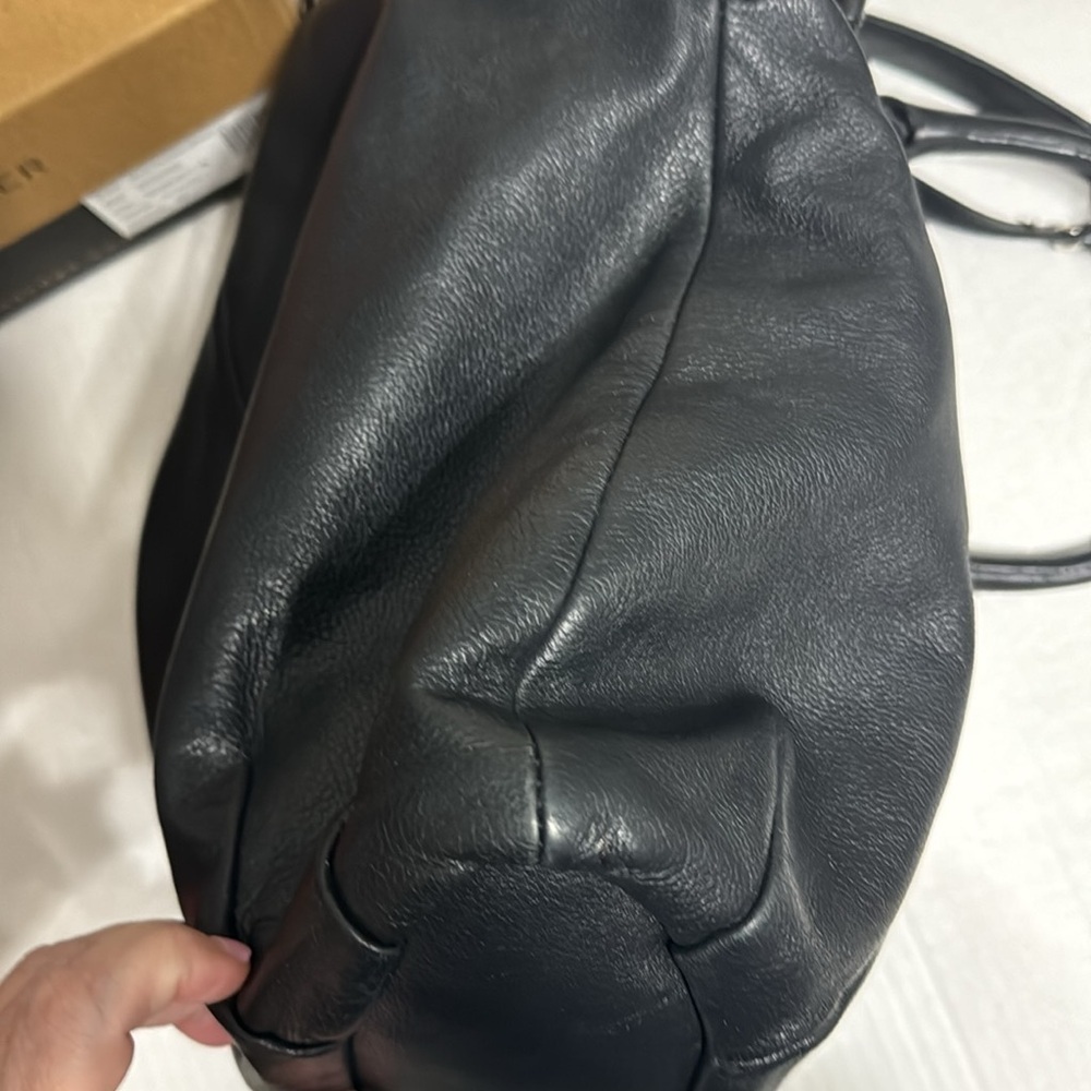 Coach Madison Sophia soft Black Leather Tote shoulder bag silver tone hardware - Picture 11 of 16
